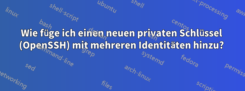 Wie füge ich einen neuen privaten Schlüssel (OpenSSH) mit mehreren Identitäten hinzu?