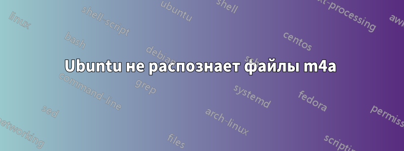 Ubuntu не распознает файлы m4a