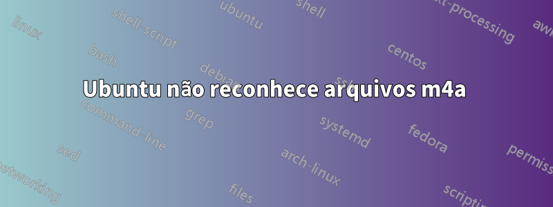 Ubuntu não reconhece arquivos m4a