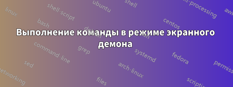 Выполнение команды в режиме экранного демона