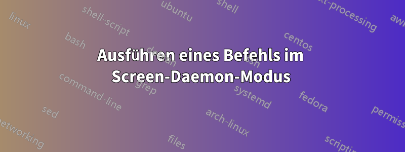 Ausführen eines Befehls im Screen-Daemon-Modus