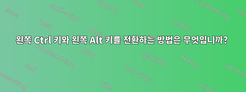 왼쪽 Ctrl 키와 왼쪽 Alt 키를 전환하는 방법은 무엇입니까?