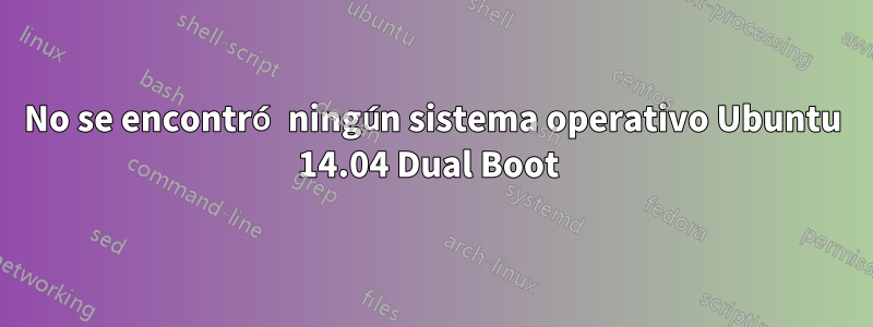 No se encontró ningún sistema operativo Ubuntu 14.04 Dual Boot 