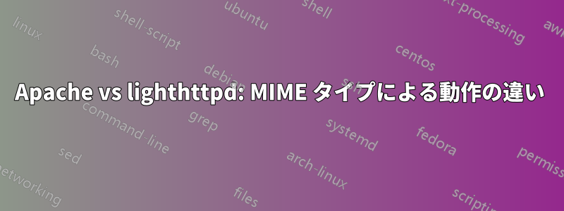 Apache vs lighthttpd: MIME タイプによる動作の違い