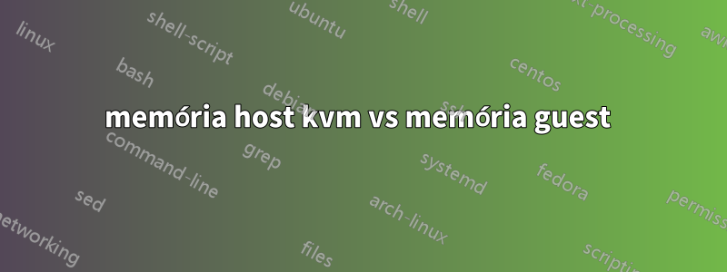 memória host kvm vs memória guest 