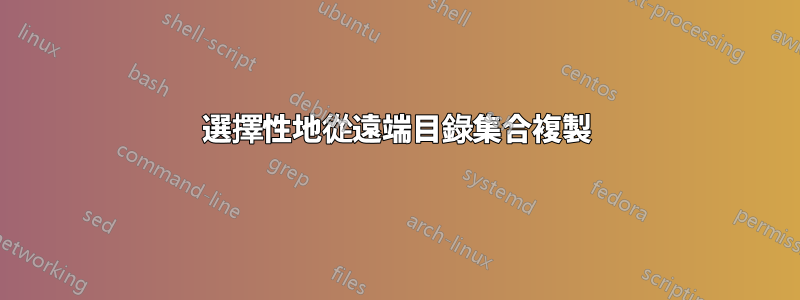 選擇性地從遠端目錄集合複製