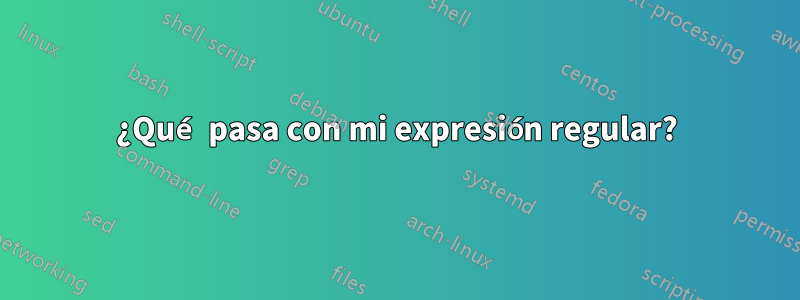 ¿Qué pasa con mi expresión regular?