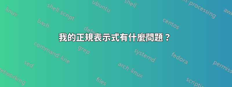我的正規表示式有什麼問題？