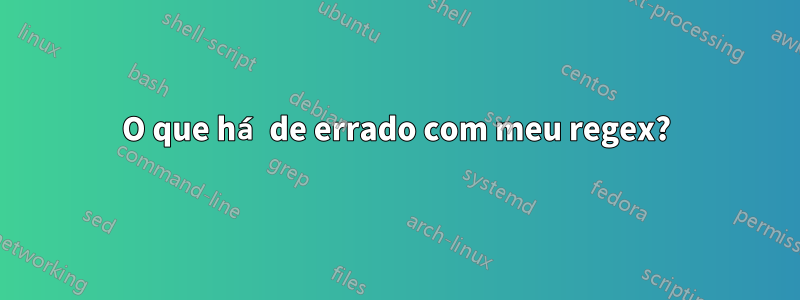 O que há de errado com meu regex?