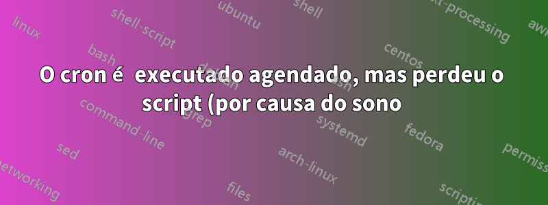 O cron é executado agendado, mas perdeu o script (por causa do sono) após acordar?
