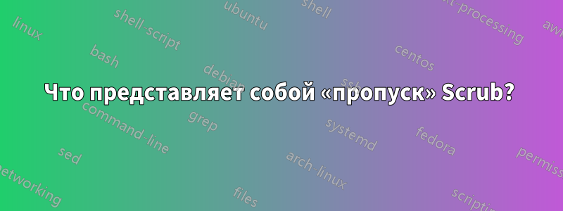 Что представляет собой «пропуск» Scrub?