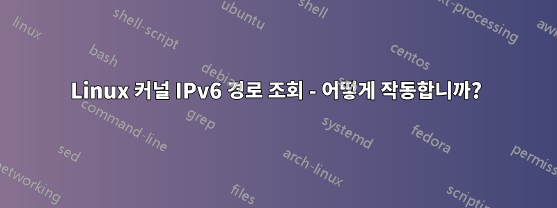 Linux 커널 IPv6 경로 조회 - 어떻게 작동합니까?