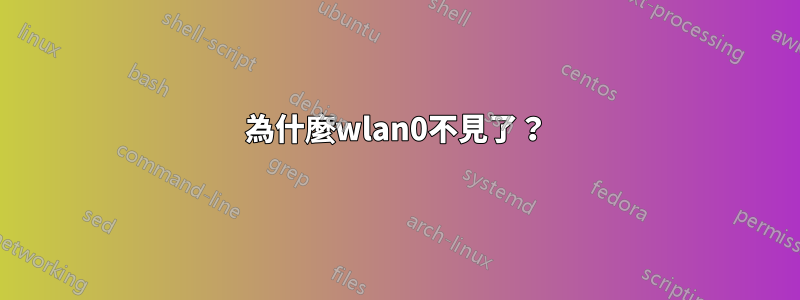 為什麼wlan0不見了？