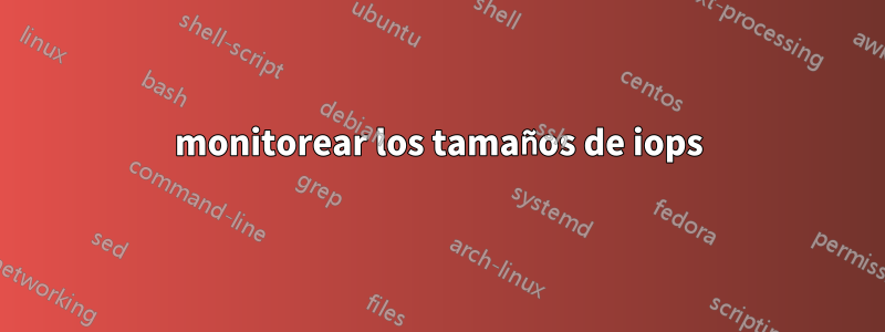 monitorear los tamaños de iops