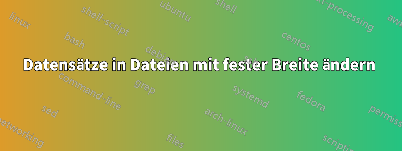 Datensätze in Dateien mit fester Breite ändern