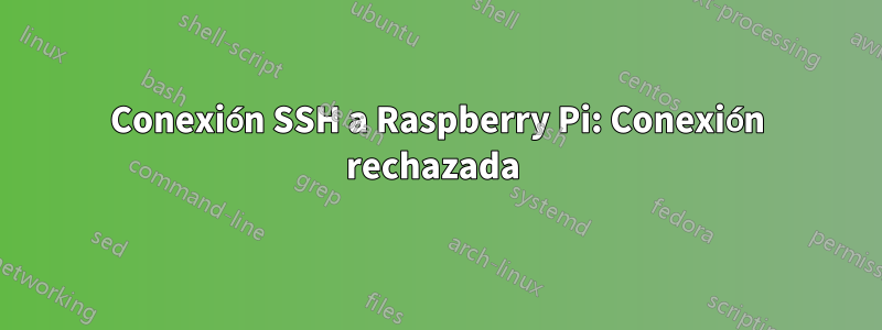 Conexión SSH a Raspberry Pi: Conexión rechazada 