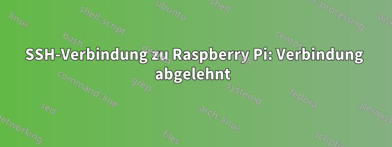 SSH-Verbindung zu Raspberry Pi: Verbindung abgelehnt 