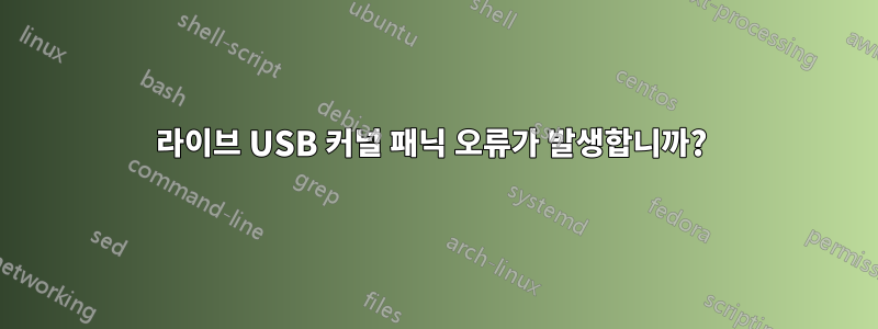 라이브 USB 커널 패닉 오류가 발생합니까? 