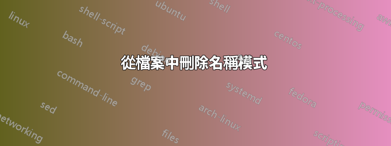 從檔案中刪除名稱模式