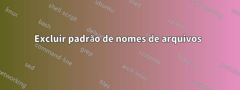 Excluir padrão de nomes de arquivos 
