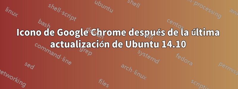 Icono de Google Chrome después de la última actualización de Ubuntu 14.10