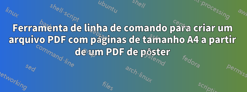 Ferramenta de linha de comando para criar um arquivo PDF com páginas de tamanho A4 a partir de um PDF de pôster