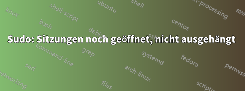 Sudo: Sitzungen noch geöffnet, nicht ausgehängt