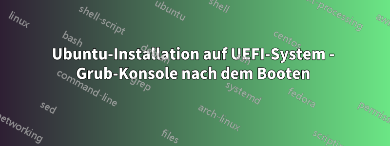 Ubuntu-Installation auf UEFI-System - Grub-Konsole nach dem Booten