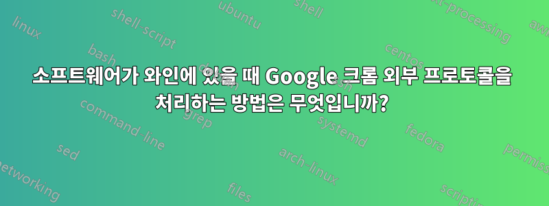 소프트웨어가 와인에 있을 때 Google 크롬 외부 프로토콜을 처리하는 방법은 무엇입니까?