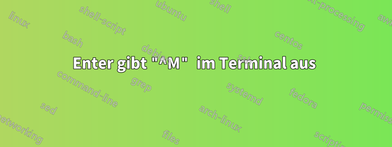 Enter gibt "^M" im Terminal aus