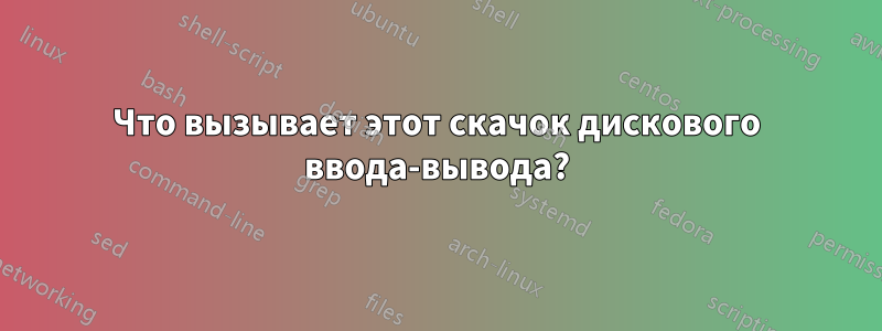 Что вызывает этот скачок дискового ввода-вывода?
