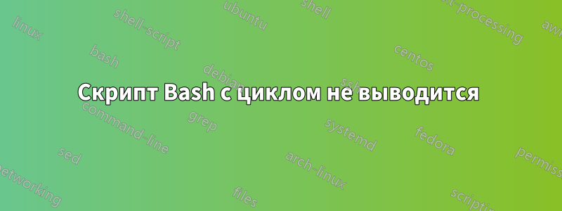 Скрипт Bash с циклом не выводится