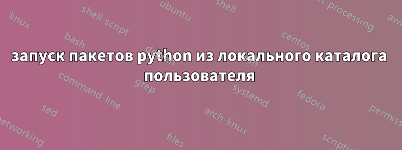 запуск пакетов python из локального каталога пользователя