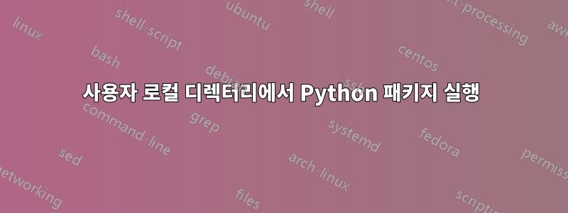 사용자 로컬 디렉터리에서 Python 패키지 실행