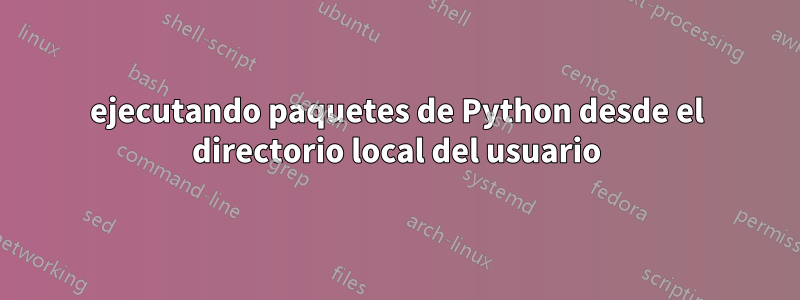 ejecutando paquetes de Python desde el directorio local del usuario