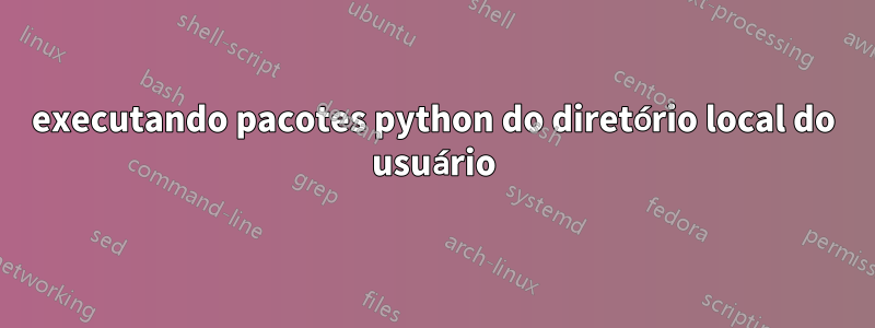 executando pacotes python do diretório local do usuário