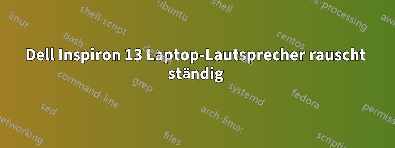 Dell Inspiron 13 Laptop-Lautsprecher rauscht ständig