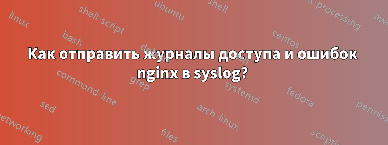 Как отправить журналы доступа и ошибок nginx в syslog?