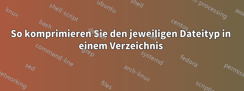 So komprimieren Sie den jeweiligen Dateityp in einem Verzeichnis
