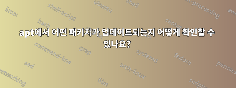 apt에서 어떤 패키지가 업데이트되는지 어떻게 확인할 수 있나요?