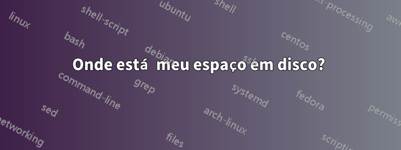 Onde está meu espaço em disco?