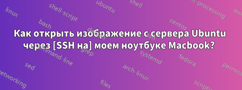 Как открыть изображение с сервера Ubuntu через [SSH на] моем ноутбуке Macbook? 