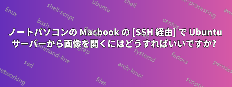 ノートパソコンの Macbook の [SSH 経由] で Ubuntu サーバーから画像を開くにはどうすればいいですか? 