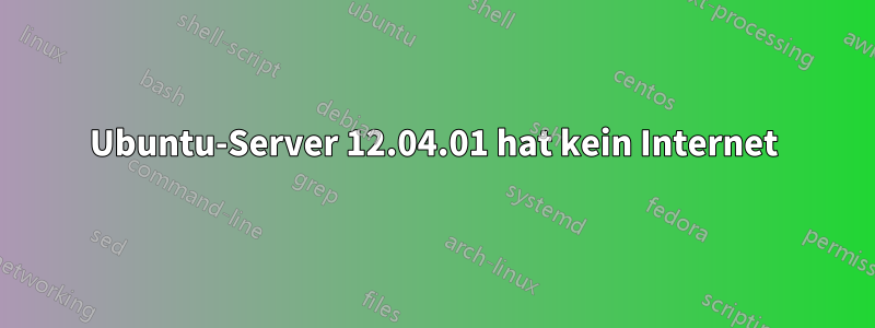 Ubuntu-Server 12.04.01 hat kein Internet