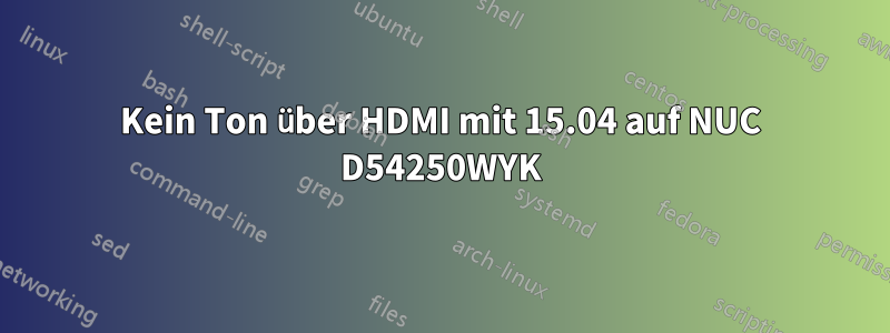 Kein Ton über HDMI mit 15.04 auf NUC D54250WYK