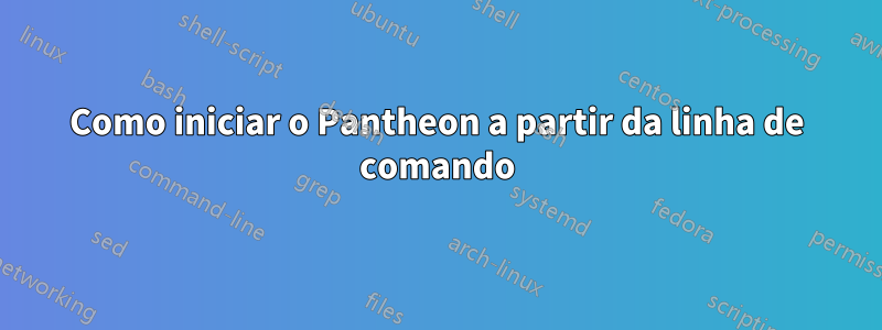 Como iniciar o Pantheon a partir da linha de comando