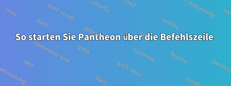 So starten Sie Pantheon über die Befehlszeile