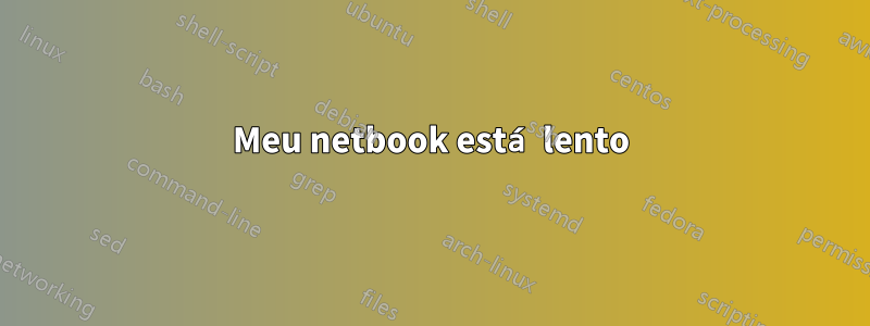 Meu netbook está lento