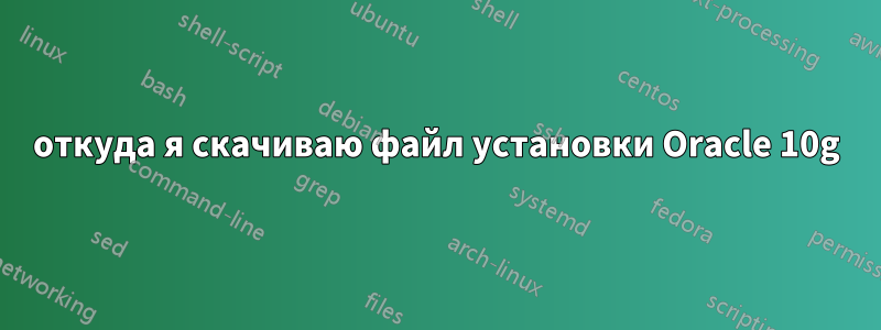 откуда я скачиваю файл установки Oracle 10g