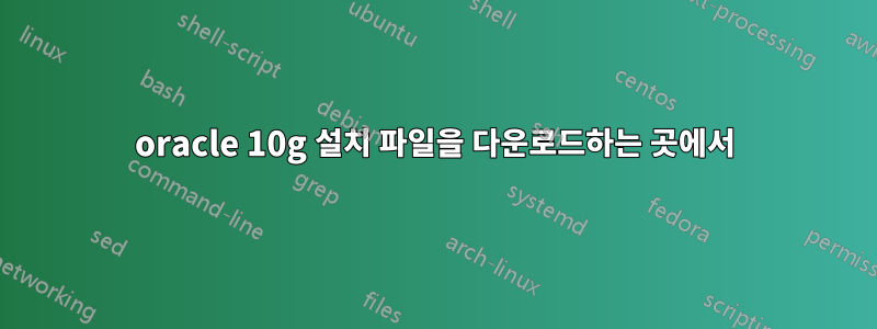 oracle 10g 설치 파일을 다운로드하는 곳에서